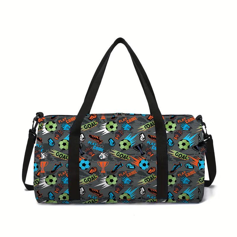 Klassieke voetbal 3D Print Grote Reistassen Vatvormige Crossbody Tas Jongens Meisjes Buiten Sporttassen Sportschool Yoga Tas
