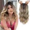 Cobertura 360° Topper para Cabello Ondulado Largo Peluca Realista para Mujer Topper Pieza de Cabello Rizado Cabello Adelgazado