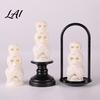 Indoor Spooky Ambient Lighting Halloween LED Skull Night Light Resin Decorative Candle Lamp Festive Table for Room Haunted House Unique Tabletop