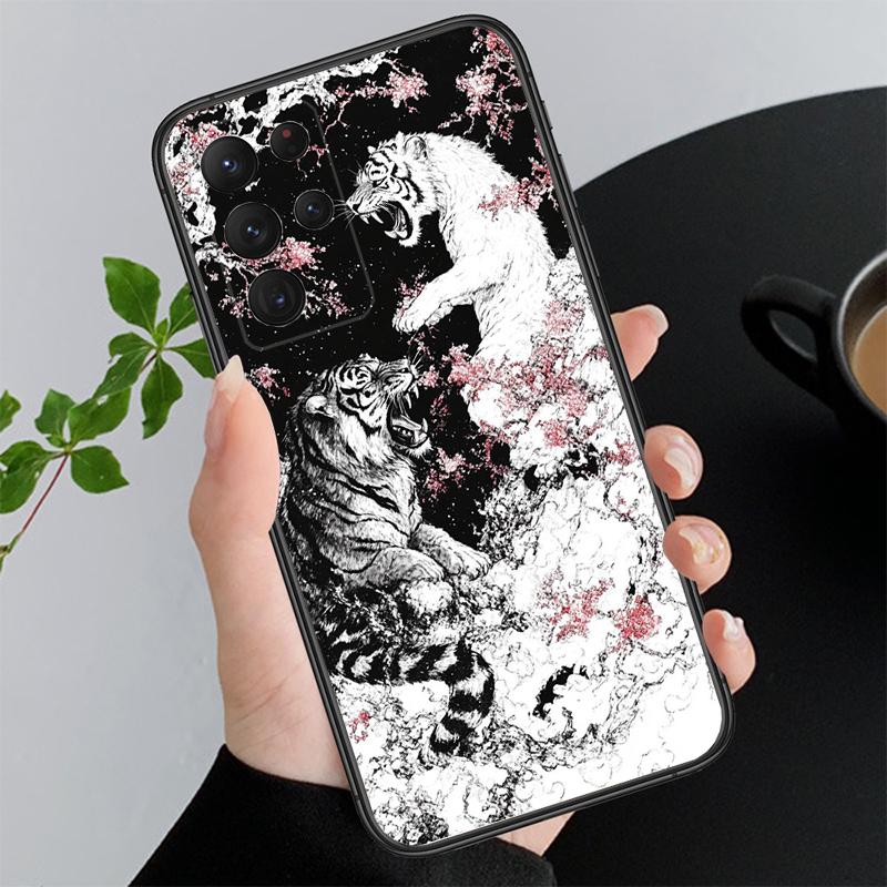 Handyhülle für Samsung A55 A16 A56 A36 A35 A15 A53 A54 A33 A34 A25 A05S A52 A52S A14 A26 A71 Tiger Kunst