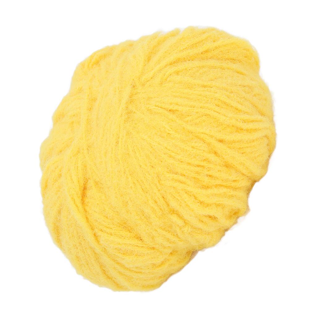 Yellow Wool Yarn DIY Knitting Doll Extensibility Wool Knitting Yarn Soft Cotton Wool Yarn for