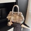 Bright diamond decoration casual senior sense of modeling soft durable fashion exquisite new light luxury commuter slanting cross shoulder handbag