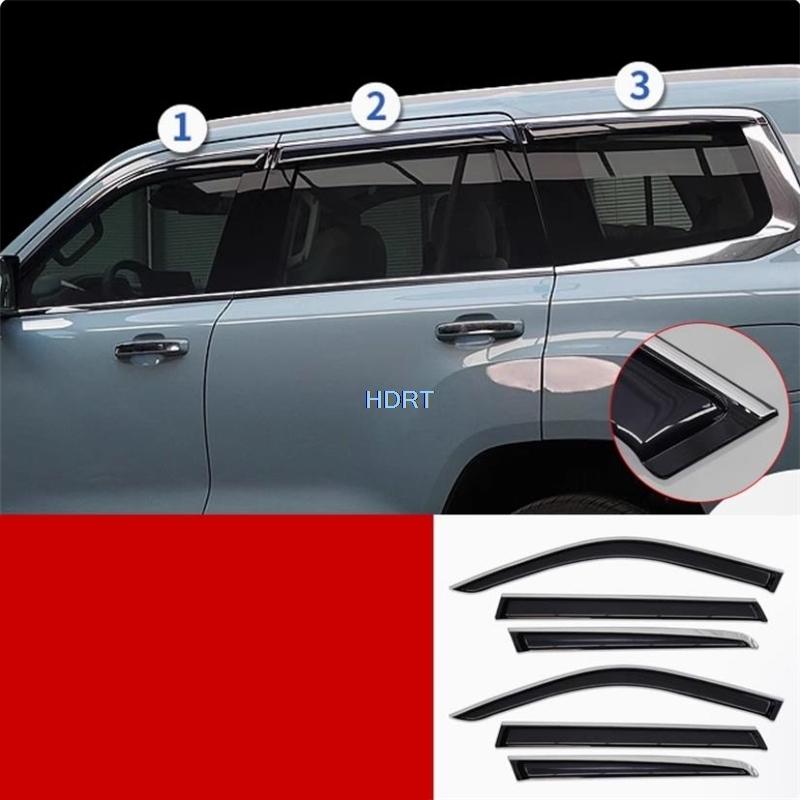 Car Styling Window Visor Deflector Weather Shield Cover For Baic Beijing BJ60  + Vent Awning Sun Rain Shelter Accessories