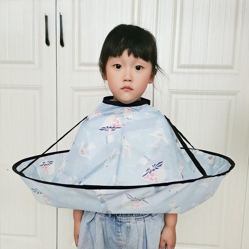 

Детский цветной плащ для стрижки волос, складной водонепроницаемый детский парикмахерский фартук, парикмахерская, накидка для зонта, ткань