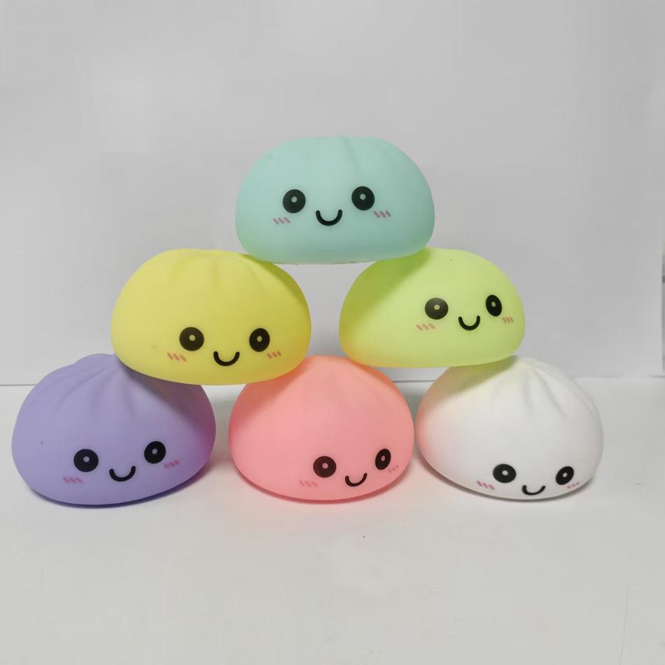 Aesthetic Led Night Light Soft Silicone Simulation Dumpling Glowing Bedroom Room Decor Home Desktop Ornament Kids Gift