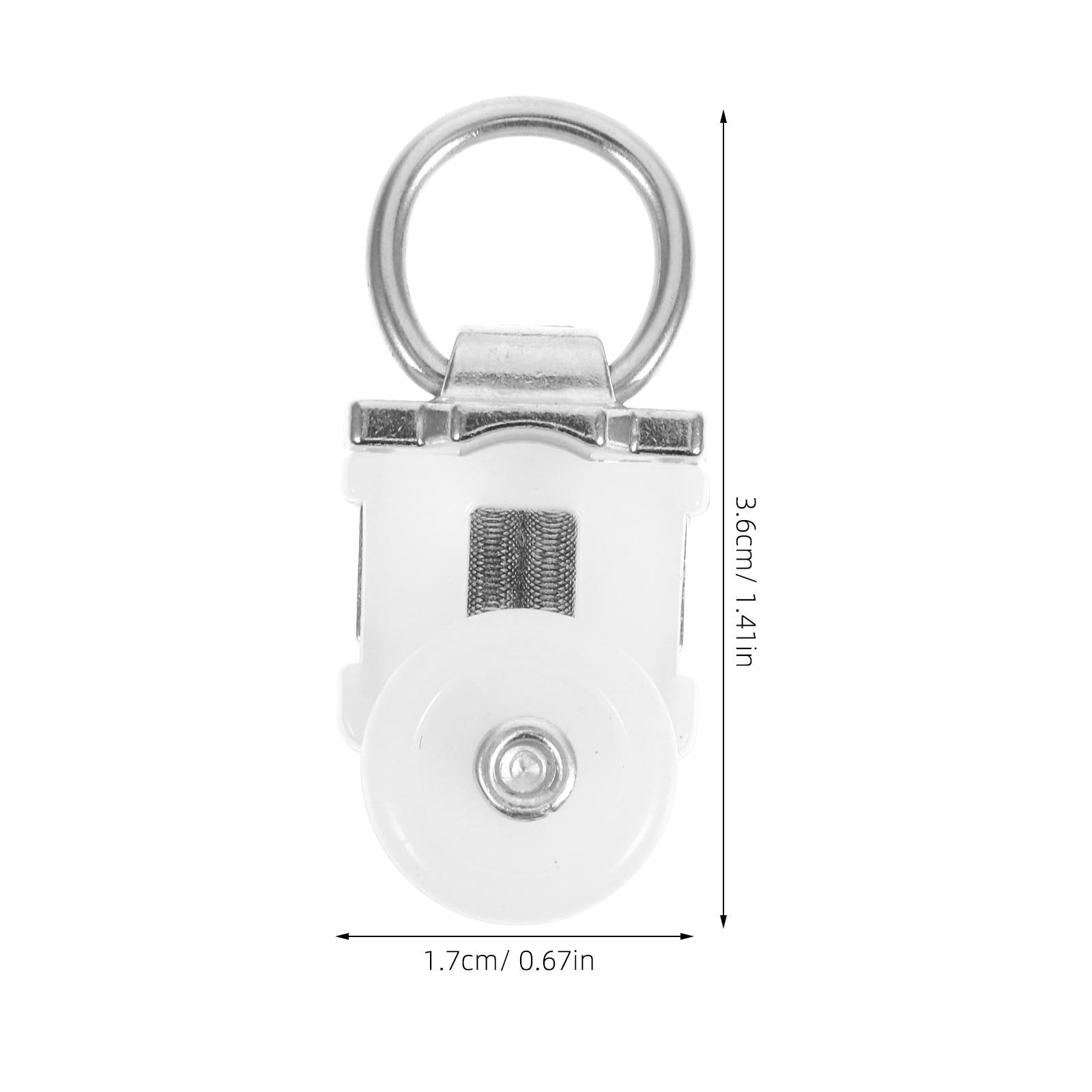 

30Pcs Curtain Track Pulleys Dual-Wheel Alloy Plastic Design Smooth Sliding Noise Reduction for Ceiling Mounted Heavy Curtains 3.3X1.5X1.4CM
