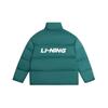 LiNing Logo Casual Short Stand Collar Down Jacket Unisex Outerwear Sea-Pine-Green AYMS337-5