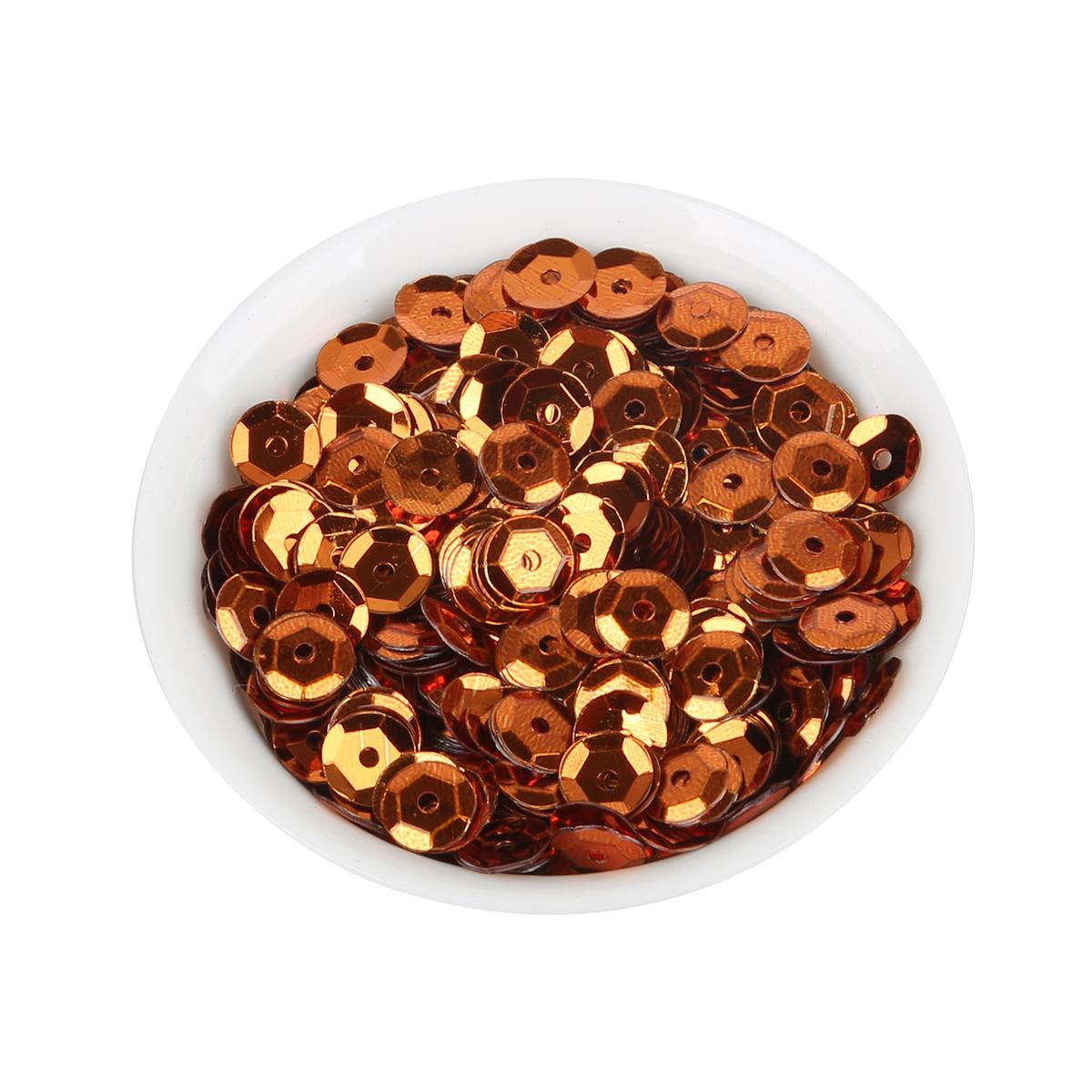 

1200pcs(20g) 6 мм блестки ПВХ плоские круглые свободные пайетки Вышивание свадебных ремесел женские аксессуары для одежды медный