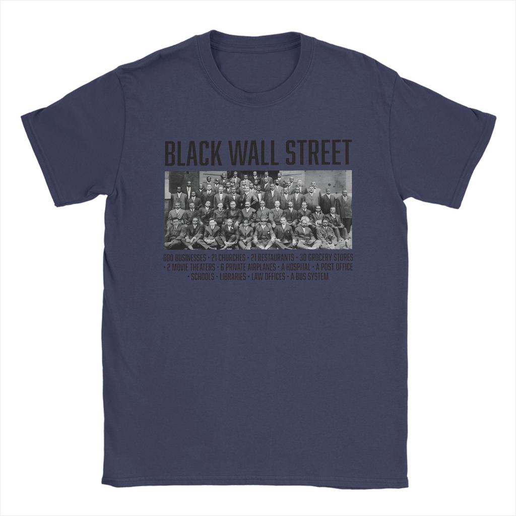 Black Wall Street Facts Black History TShirt Beach Cotton TShirts For Adult Casual Tshirt ShortSleeved Y2K Retro Tees