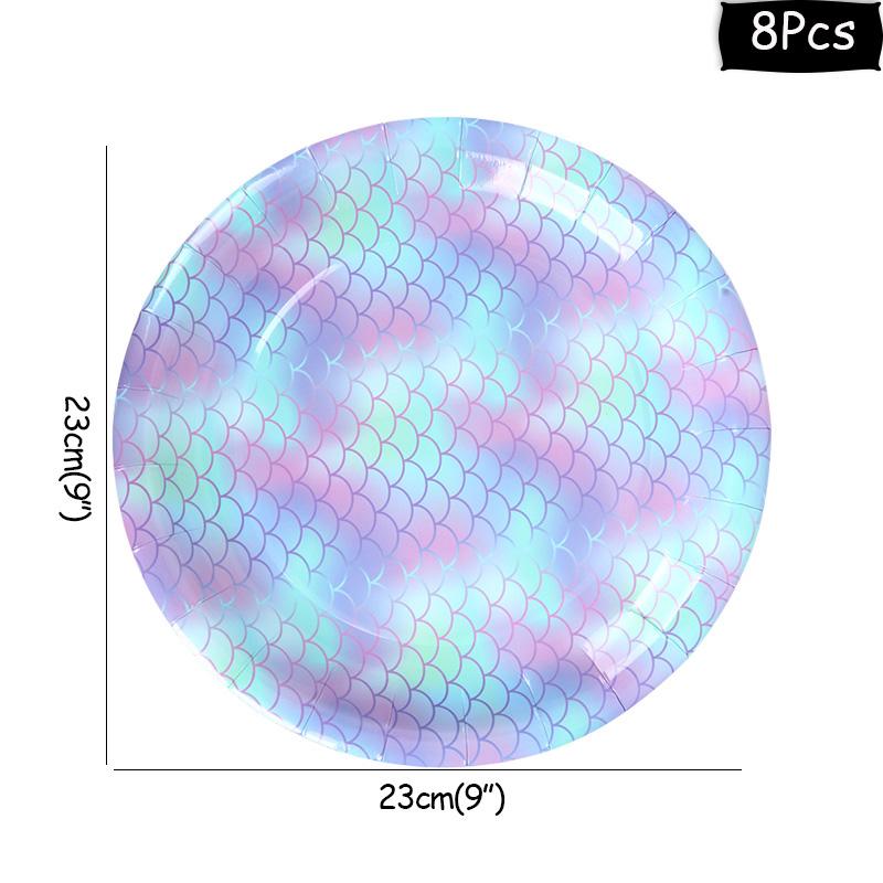 Gradient Color Mermaid Theme Happy Birthday Banner Little Mermaid Party Hanging Bubble Garland Balloons Under the Sea Party