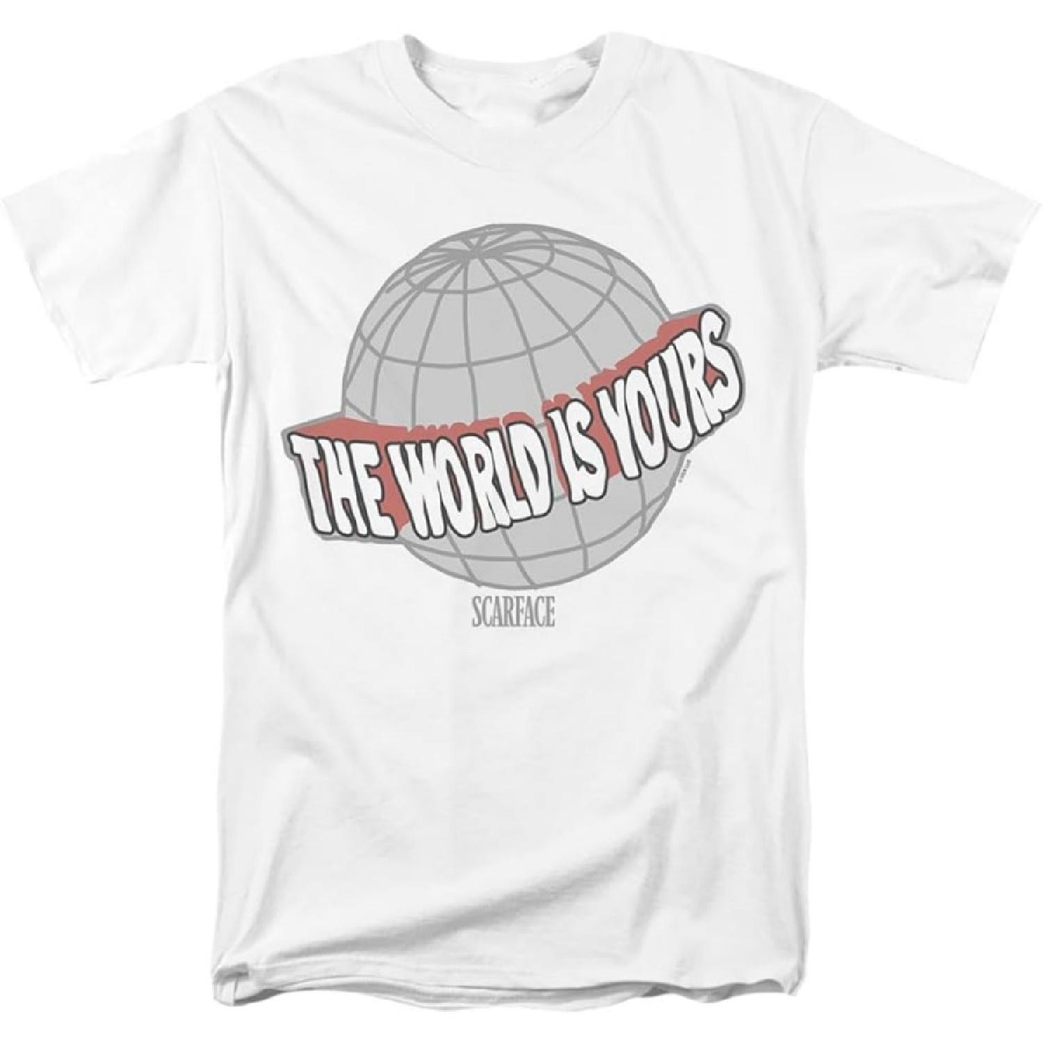 Popfunk Scarface Футболка унисекс для взрослых Tony Montana, Белый, Большой S