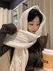 Winter Korean twist knitted scarf women's thickened warm versatile wool scarf student couple multi-color optional