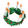 Christmas Crown Candle Felt Headband Holiday Wreath Design Handmade Felt Christmas Decorative Hat Cosplay Supplies