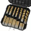 Mixed Drill Bit Set 99pcs Titanium Coated High Speed Durable For Metal Wood Plastic Aluminum Alloy Storage Case Workshop Tool