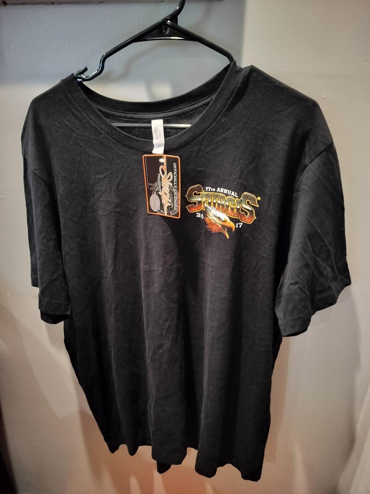 NWT Sturgis 2017 Motorcycle Rally Shirt Mens XLarge Short Sleeve B62 Unisex T-Shirt XXXL