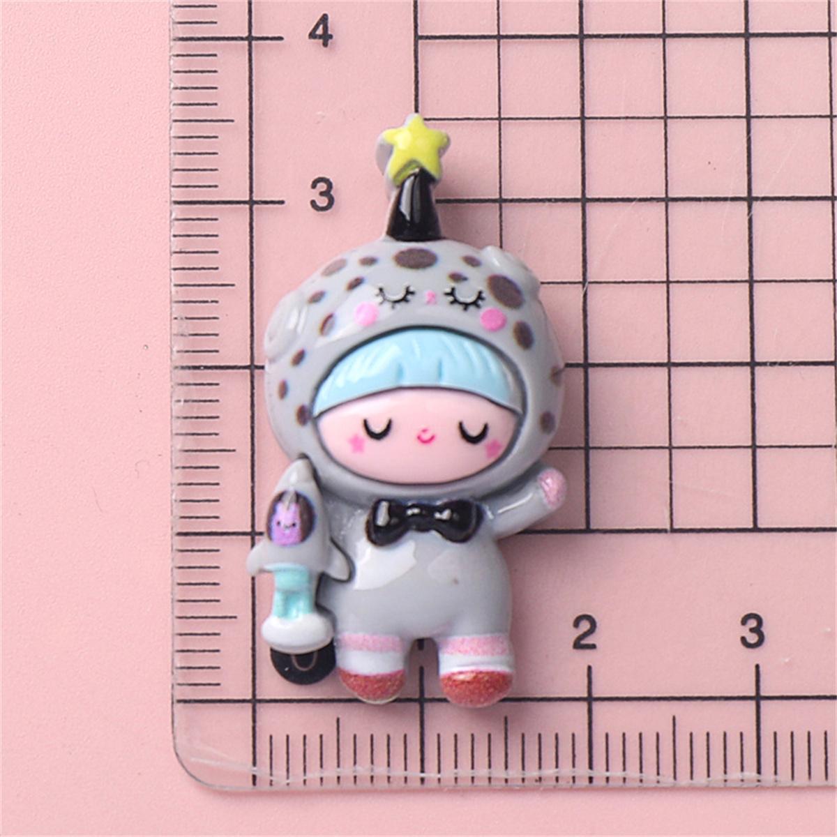 

5PCS Resin Colorful Princess Burger Donut Star Cartoon man Flat back Stone Figurines Scrapbook DIY Bow Decor Accessories Crafts 5Pcs