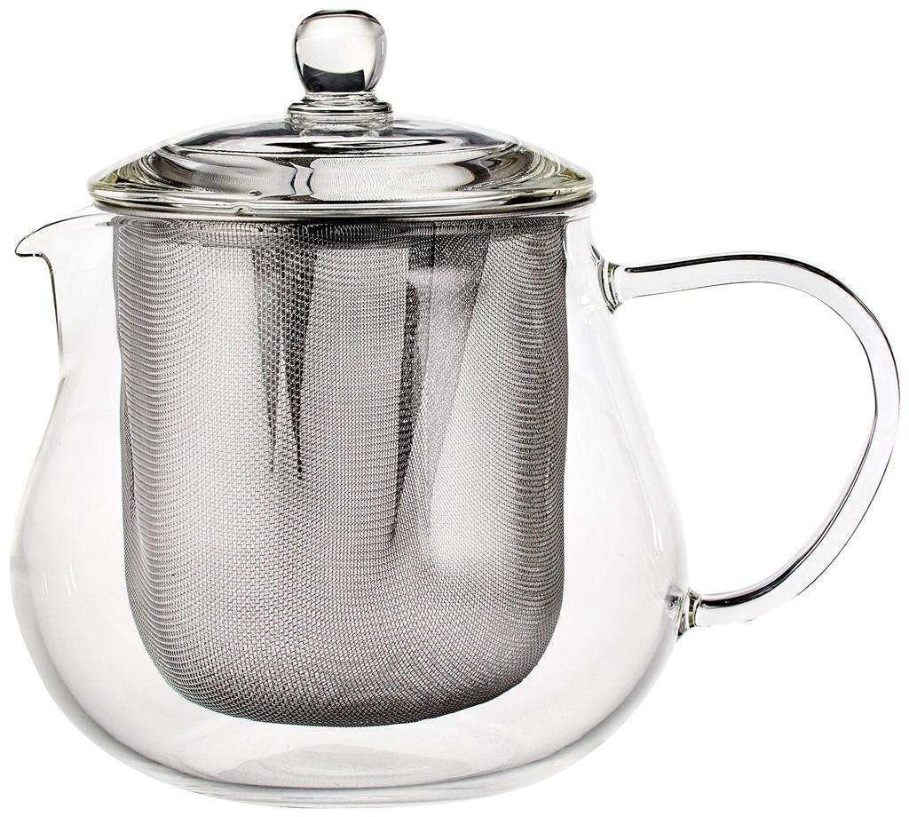 HARIO Leaf Teapot, Clear, 450ml Capacity, Heat-Resistant Glass, Perfect Gift, CHC-45T
