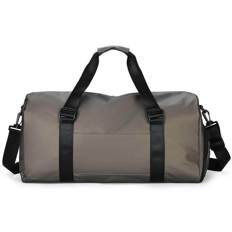 

New portable travel bag, large-capacity PU film, waterproof dry and wet separation, sports fitness bag, business travel bag