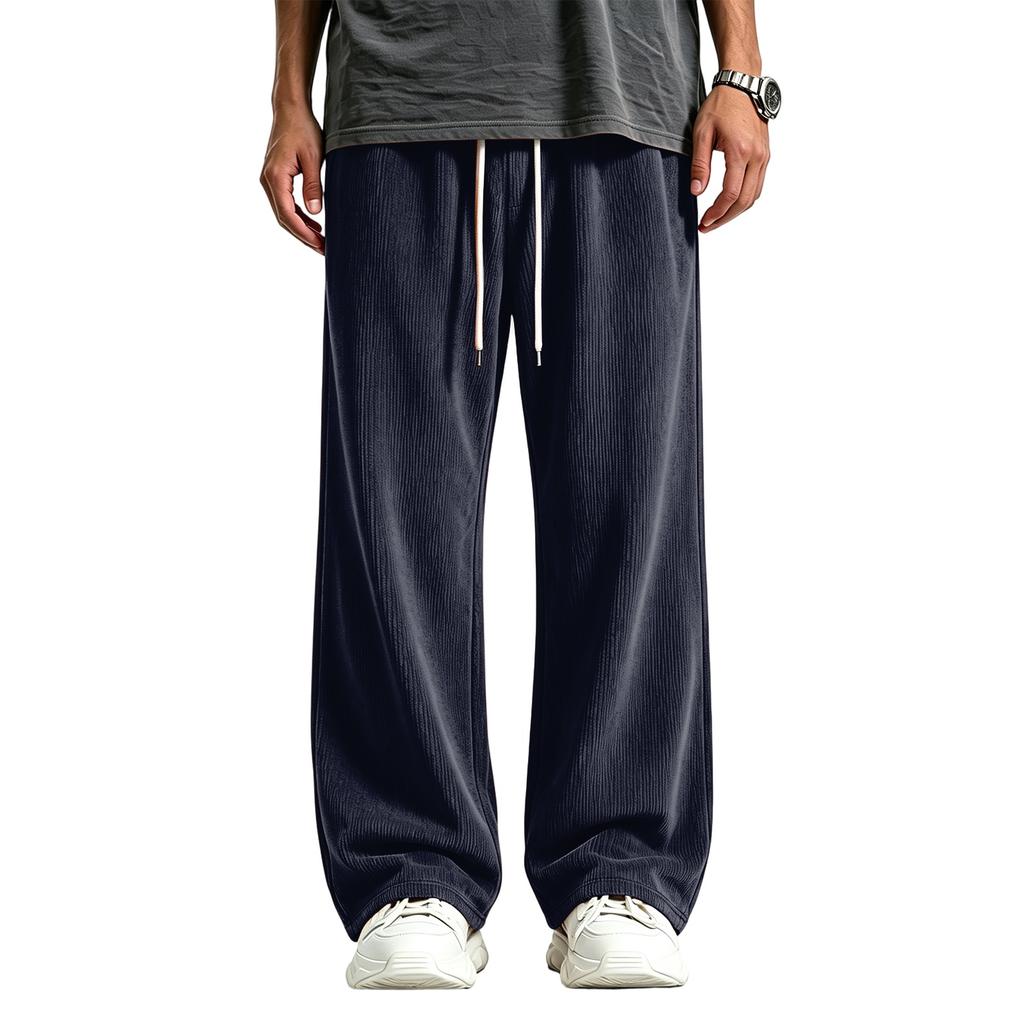 Herren Cordhose Lockere Passform Weiter Beinschnitt Lässig Street Bequem Hose