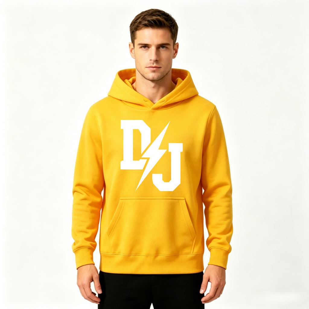 Men Stylish Lightning Letter Print Pullover Hoodie Casual Long Sleeve Sweatshirt For Daily Wear