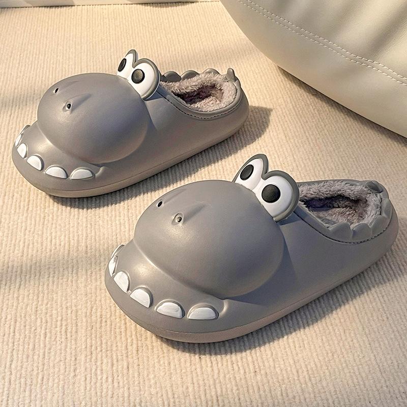 

2025 new Baotou dinosaur cotton slippers warm and waterproof home outdoor cotton mop 40-41 (positive size)