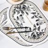 French Print Western Restaurant Heat-Insulating Mats Pu Leather Placemat Waterproof And Oil-Proof Table Mats