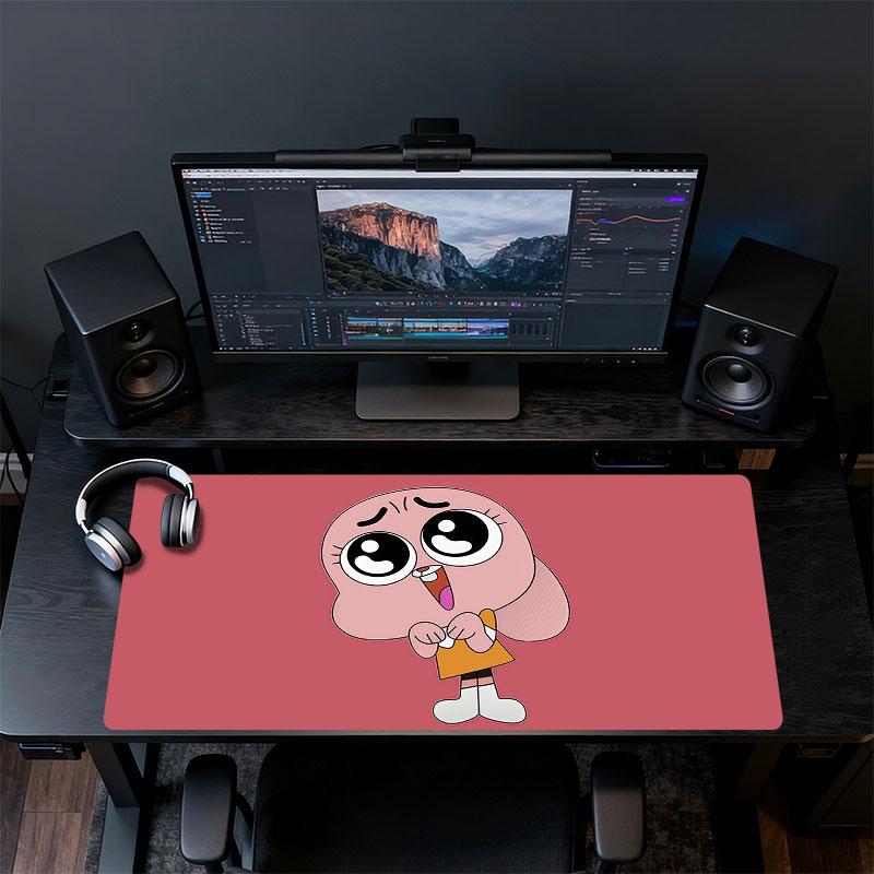 Anais Watterson Mauspads, Große Gaming-Schreibtischmatte, Rutschfestes XXL-Mauspad für Laptop & Tablet, Mini-PC-Spielmatte mit Genähten Kanten