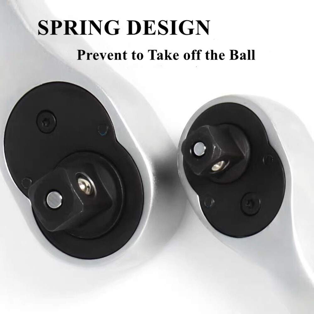 Spärrnyckel Hylsa Snabbkoppling Spärr Mjuk för DIY Reparation Drivning, 12,7 mm (1/2") Skiftnyckel, Handtag, Handtag, 72-tandat kuggdrev, Bil, Motorcykel, (1/2)