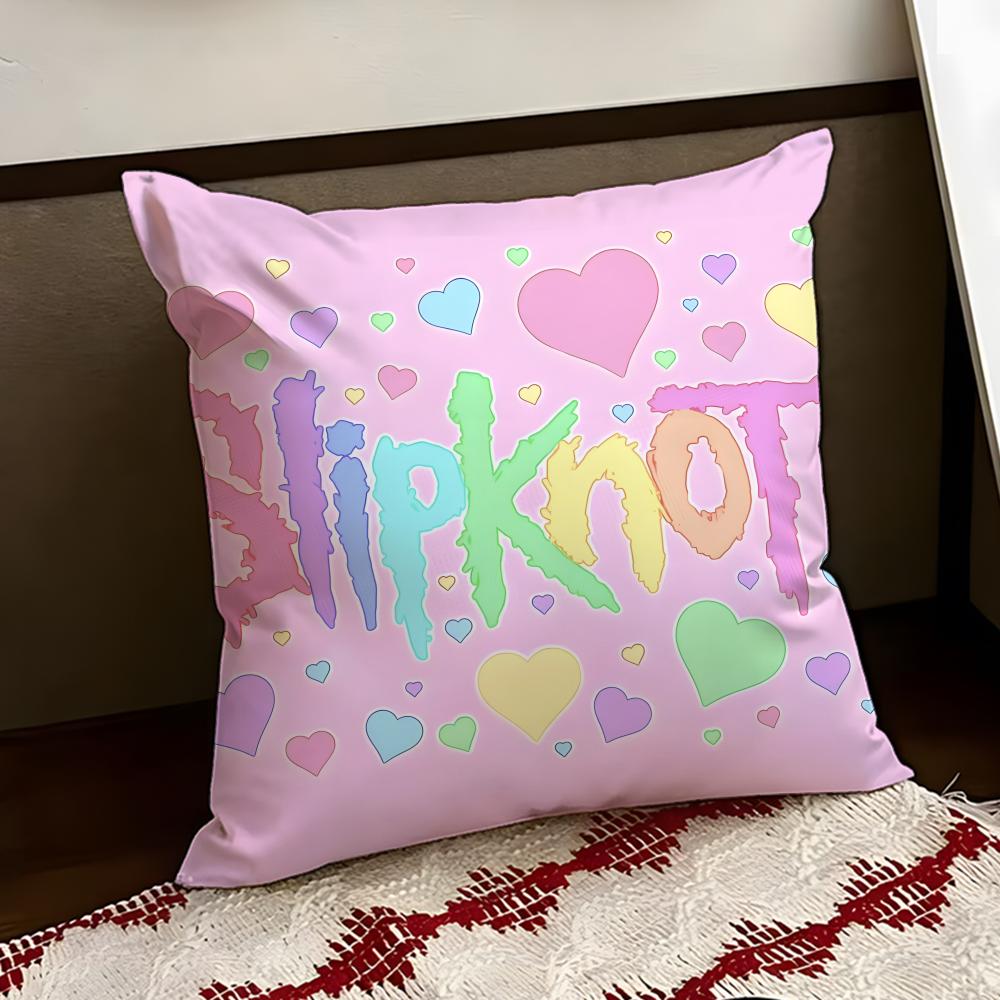 Band SSlipknot Cushion Cover Reversible Soft Durable Pillow Cover Home Car MultiScene Use for Daily Comfort