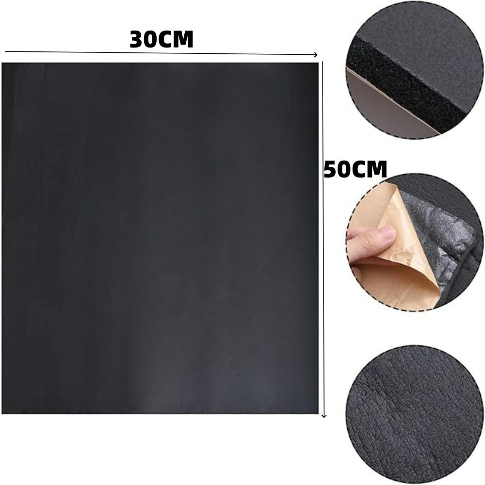 Car Soundproof Pad with Adhesive Backing 50x30cm Insulation Foam Sound Deadener for Auto Hood Engine Roof Door Body Decoration