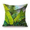Piante Tropicali Foglie Foglie di Palma Pittura ad Olio Decorazione per la Casa Arte Cuscino da Divano Federa Cotone Lino Floreale Copricuscino