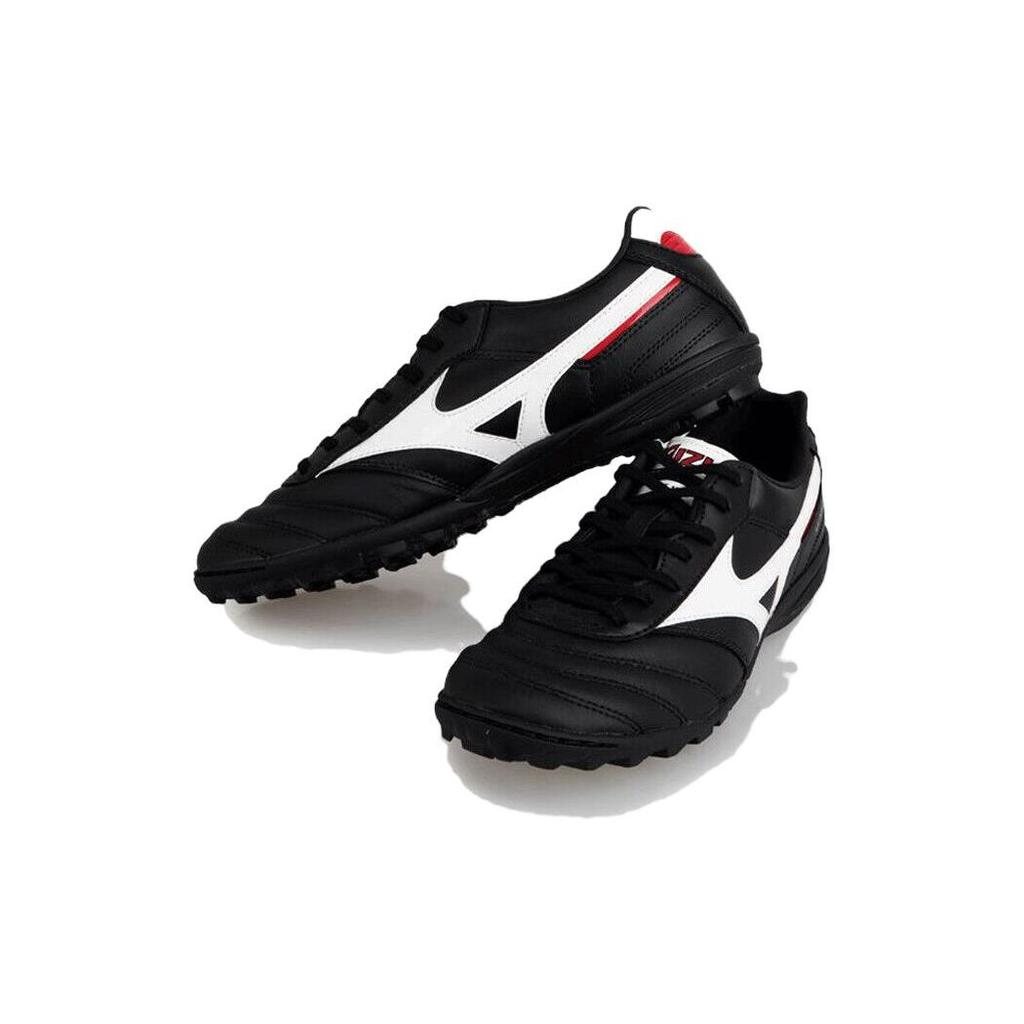 Mizuno Morelia Series Round Toe Lace-Up TF (Rubber Studs) Slip-Resistant Durable Soccer Shoes Men Soccer Shoes Black Q1GB160001