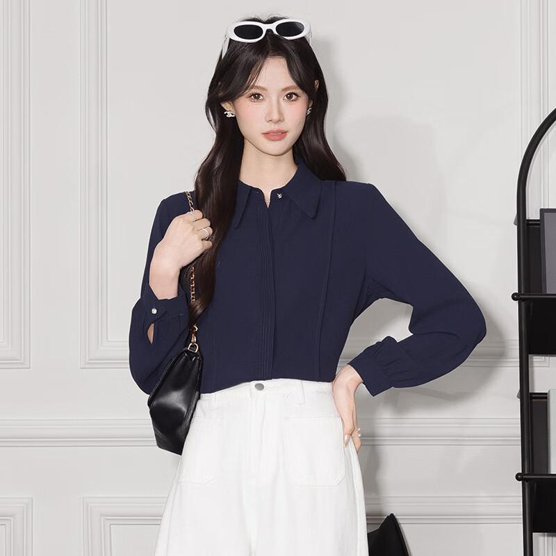 Women s Professional Long-Sleeve Chiffon Blouse M