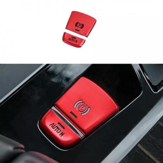 Cover Trim 2018-22 Electronic Handbrake Switch For BMW 5 Series G30 Red Aluminum