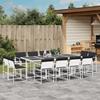 Vidaxl 13-Cz. Garden Furniture Set With Cushions, White, Textilene