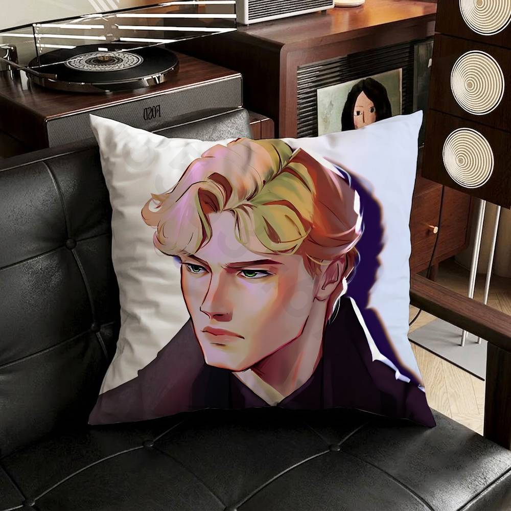 Aaron Warner SShatter Me Pillow Case Antidustmite Pillowcase Invisible zipper silky short plush Sofa cushion cover