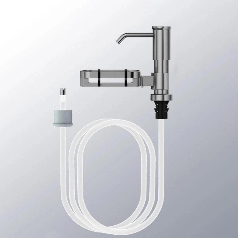 Silicone Extension Tube Soap Dispenser Stainless Steel Countertop Soap Dispenser Kitchen Use