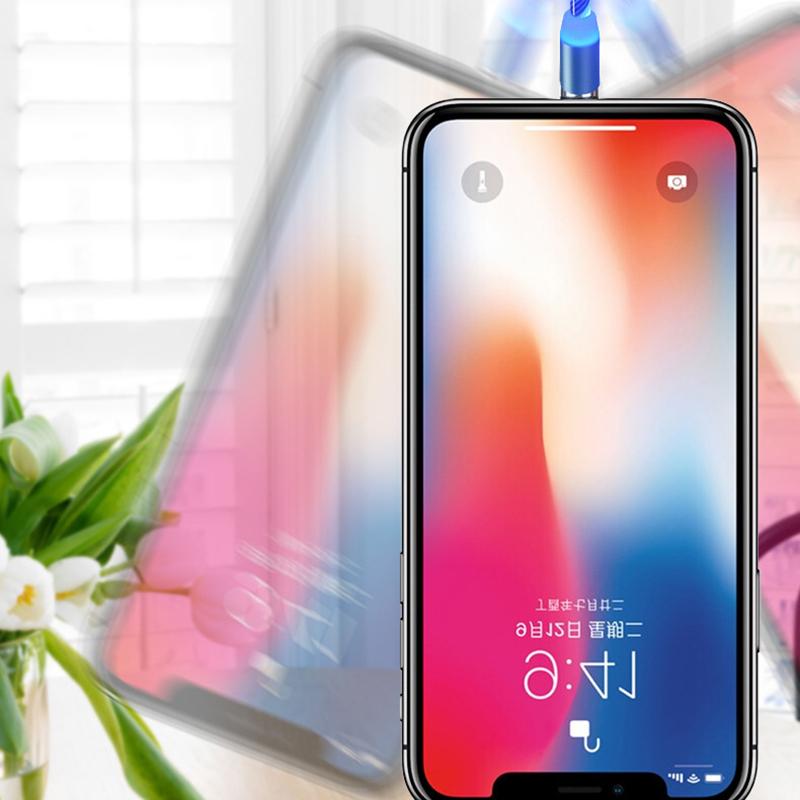 Glowing Cable Mobile Phone Charging Cables Led Light Micro Usb Type C Charger For Samsung Iphone Magnetic Phone Charge Wire Cord