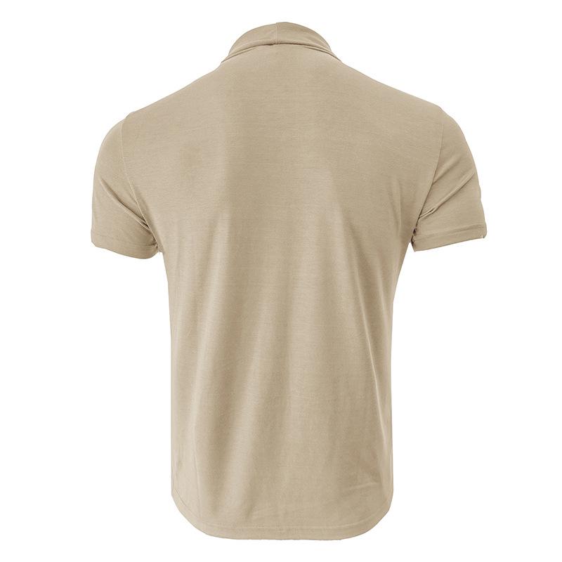 2023 Sommer Herren Rollkragen Kurzarm T-Shirt - Europäischer und Amerikanischer Stil