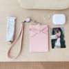 Bowknot Work Card Cover Retractable Bus ID Holders Bow Leather Card Holder  Bank Credit Card