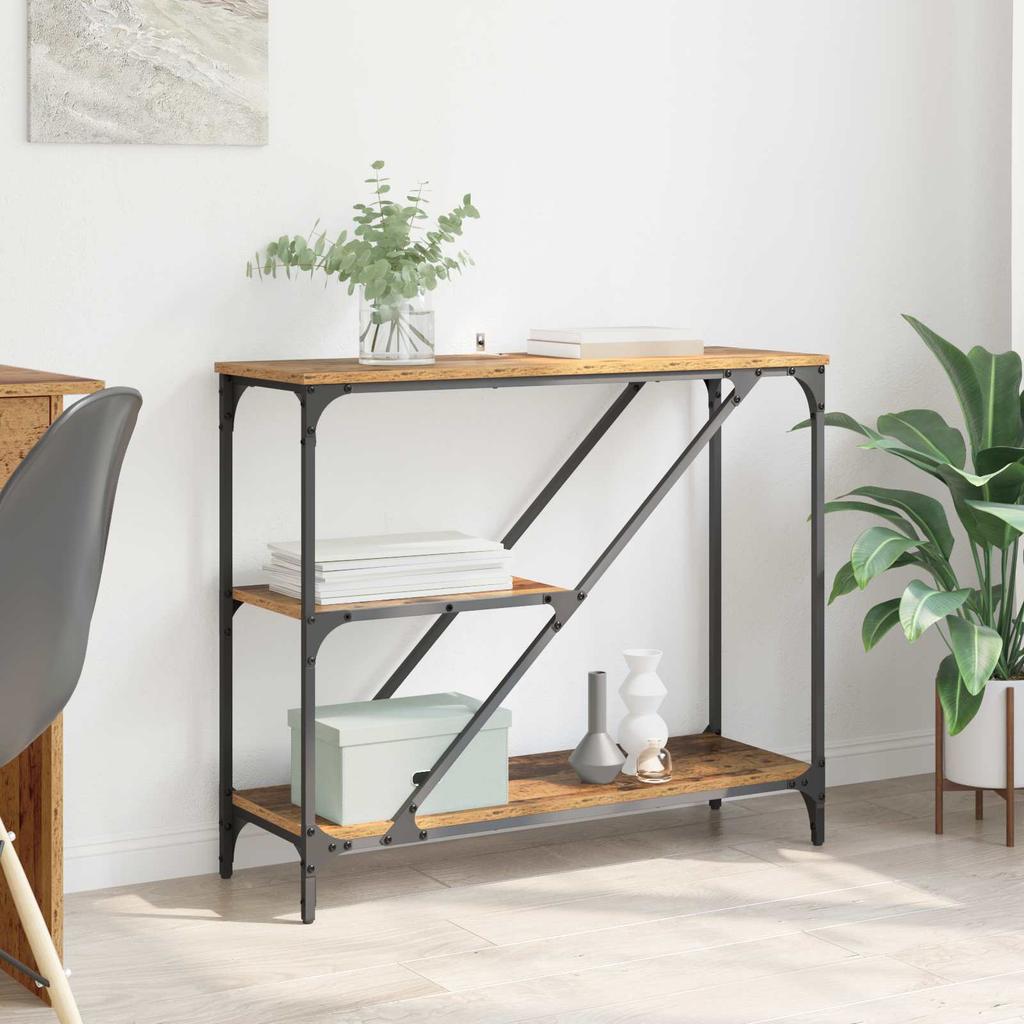 Console Table Reclaimed Wood 88.5 x 30 x 75 cm Engineered Wood
