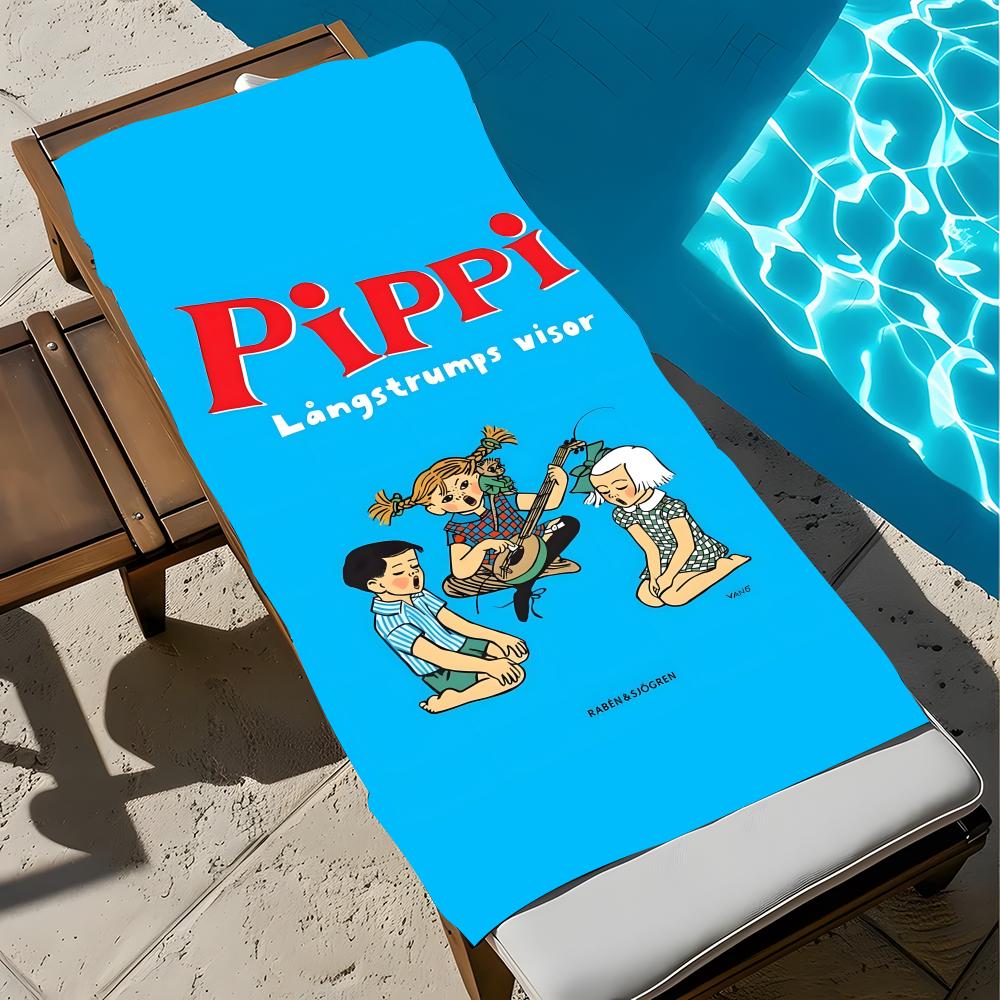 Cartoon Pippi Longstocking Towel Towel Soft Pool Gift For Travel Gym Shower Cool Camping Quick Dry Sports Large Beach Towel