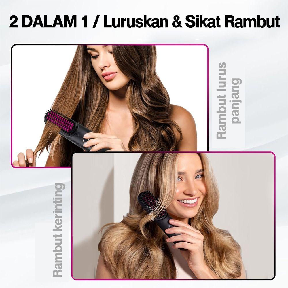 Negative lon Wireless Hair Straightener Comb Cordless Hair Curler Portable Mini Comb  Hair Care