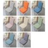 Long Checkered Dining Chair Cover Elastic Stretch Waterproof Seat Covers Solid Color Polar Fleece Jacquard Chair Cushion Cover