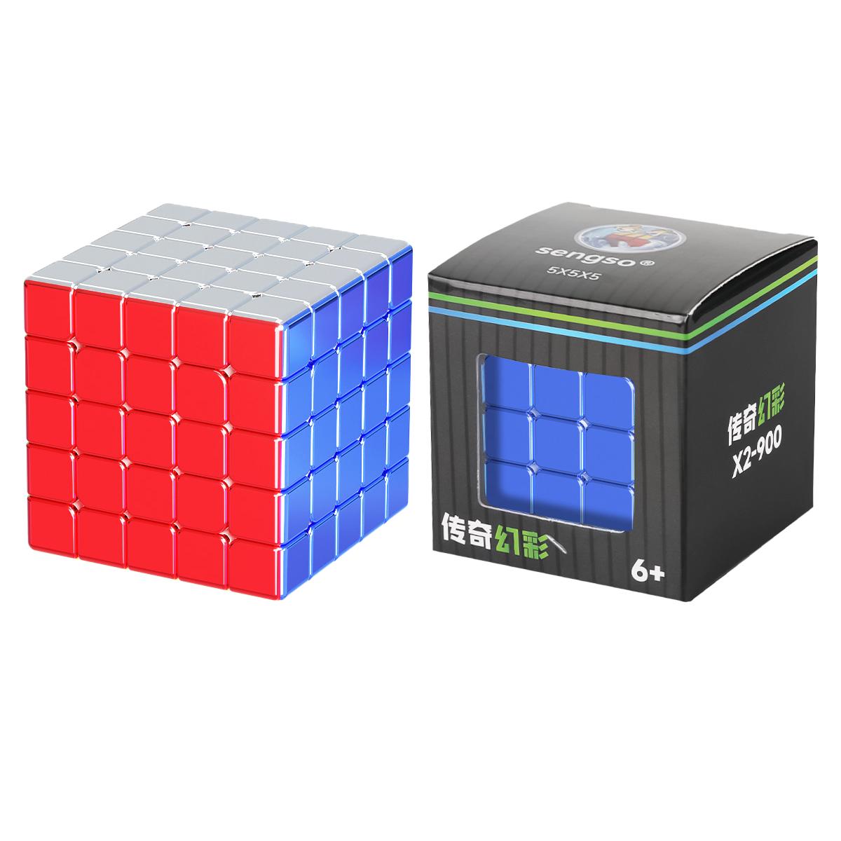 

Legend Metal 4x4 5x5 Magnetic Magic Speed ​​Cube Fidget Toys Sengso Electroplate Cubo Magico Puzzle