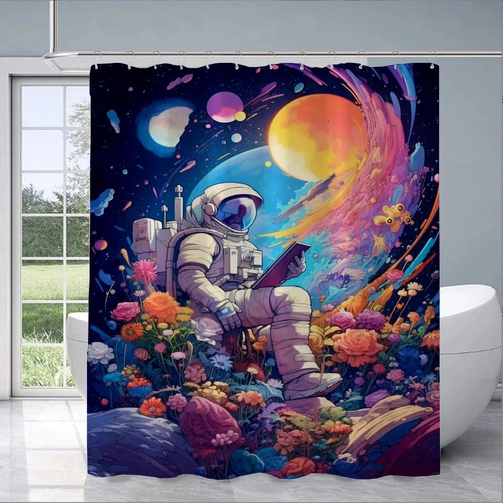 

CSMY Тема космонавта Занавески для душа Занавеска для душа 90X180cm