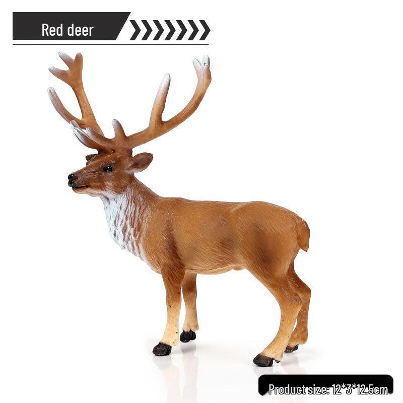 Cross-Border Christmas Wildlife Toy Set: White-tailed & Sika Deer Static Model