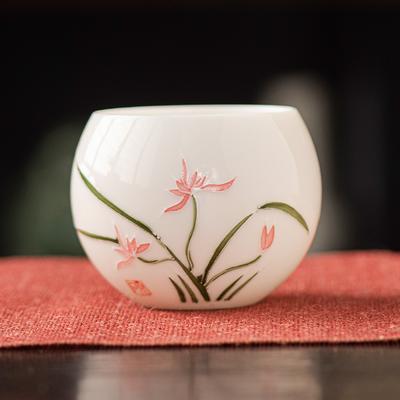 Ceramiczny Ręcznie Malowany Kubek Mistrzowski Jadeitowy Reliefowy Filiżanka do Herbaty Ceramiczne Jajko Smoka Filiżanka Domowa Chiński Styl Filiżanka Degustacyjna Kung Fu Herbata Filiżanka