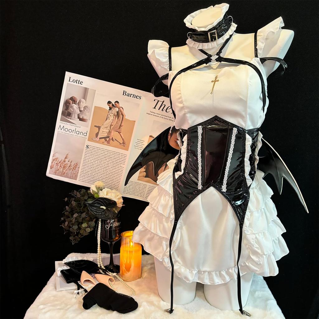Little Devil Cosplay Sexy Devil Witch Vampire Witch Demon PU Leather Moe Maid Bodycon Cute Costume Disguise Performance Theater Ghost Halloween