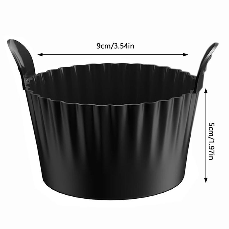 Silicone Ramekins Reusable Air Fryer Egg Poacher Food Grade Silicone Egg Poaching Cups Non-Stick Round Silicone Baking Cups